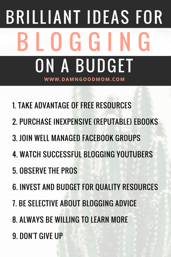 Learn how to blog on a budget with nine valuable tips