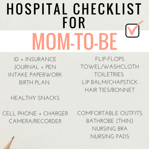 Horton Lane  The Minimalist Hospital Bag Checklist