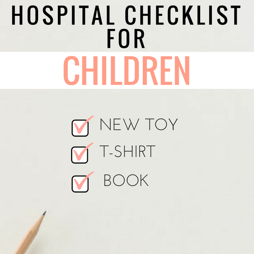 hospital bag checklist for young children