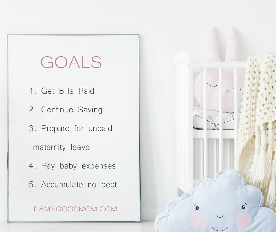 how to create a budget with pregnancy goals