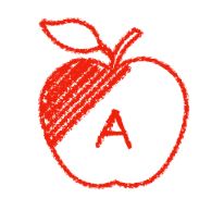 alphabet coloring apple