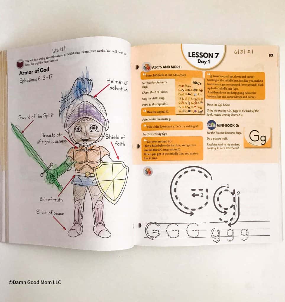 Photo of Masterbooks kindergarten curriculum